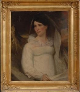 Portrait Of Mrs. Kemble by Thomas Wicocks Sully