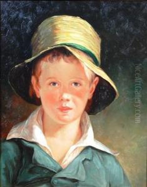 Boy In A Straw Hat - view 1