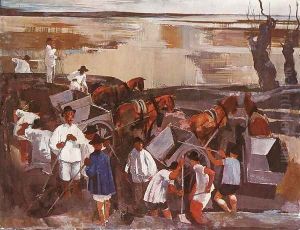 Kubikusok, 1927 2 by Vilmos Aba-Novak