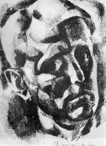 Önarckep, 1920 by Vilmos Aba-Novak