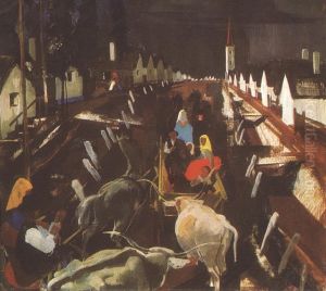 Street in a Small Town by Vilmos Aba-Novak