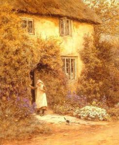 A Cottage Door by Helen Mary Elizabeth Allingham