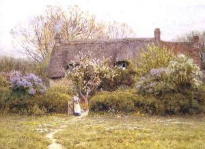 Cottage, Freshwater, Isle of Wight by Helen Mary Elizabeth Allingham