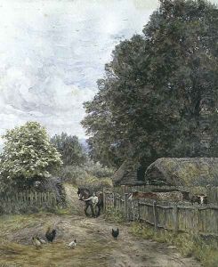 A Farmyard by Helen Mary Elizabeth Allingham