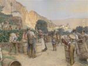 Wine Harvest In The Wachau Valley by Max Suppantschitsch