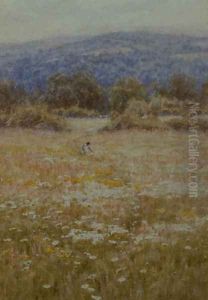 Picking Daisies at Westerham, Kent by Helen Mary Elizabeth Allingham