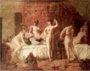 Souper De Tibere Chez Sestius Gallus by Gustave Surand