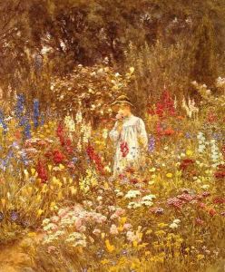 A Cottage Garden Date unknown by Helen Mary Elizabeth Allingham