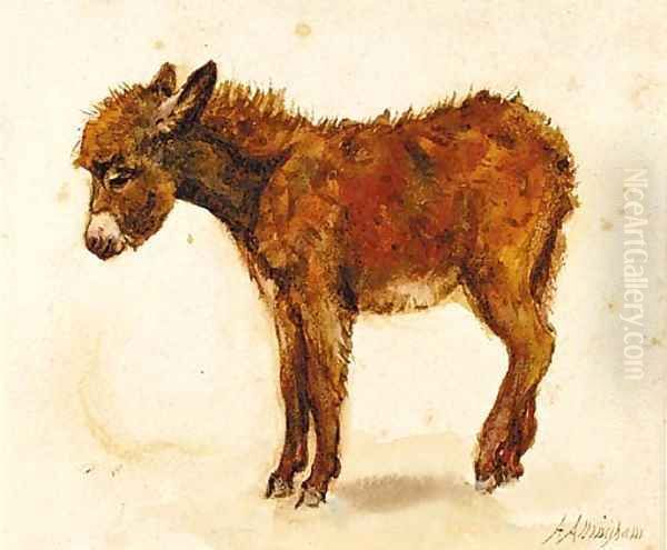 A study of a donkey recto and a study of a cornstook verso - view 1