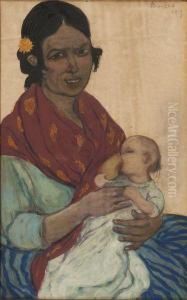 Femme Et Enfant. by Andre Sureda