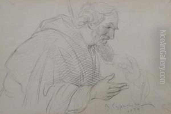 Study Of Bearded Man - view 1