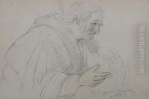 Study Of Bearded Man by Vasilij Ivanovic Surikov