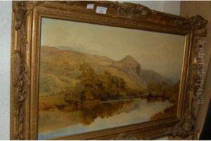 Highland Mountain Lake Scene by John Surtees
