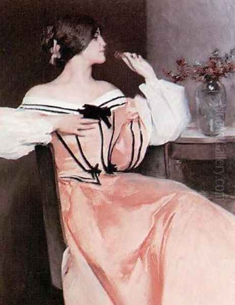 Lady in a Pink Dress - view 1