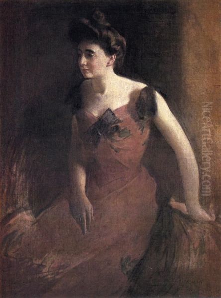 Woman In A Red Dress - view 1