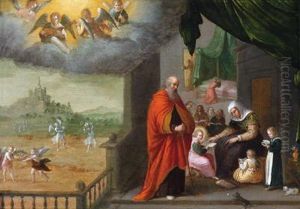 La Sacra Famiglia Patrona Di Una Collegiata by Friedrich Sustris