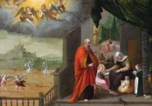 La Sacra Famiglia Come Protettrice Di Una Chiesa Conventuale by Friedrich Sustris