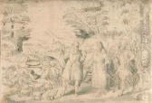 Szene Aus Genesis 21. by Friedrich Sustris