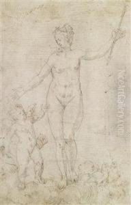 Venus Disarming Amor by Lambert Sustris