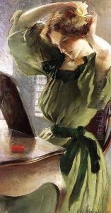 Young Woman Arranging Her Hair by John White Alexander