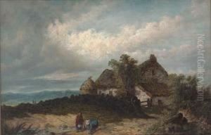 Figures Before A Cottage Figures Before A Cottage