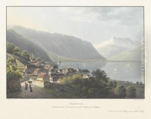 Montreux/au Bord Du Lac De Geneve Vers Le Chateau De... by Jakob Suter