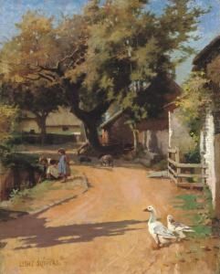 A Somersetshire Lane by Leghe Suthers