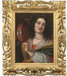 Figura Femminile Con Tamburello