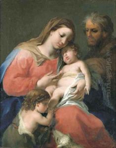 The Holy Family with the Infant Saint John the Baptist by Jacopo (Giacomo) Amigoni