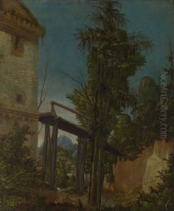 Landscape With Path 1518 by Albrecht Altdorfer