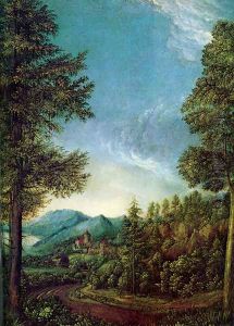 Danube landscape with Wörth castle by Albrecht Altdorfer