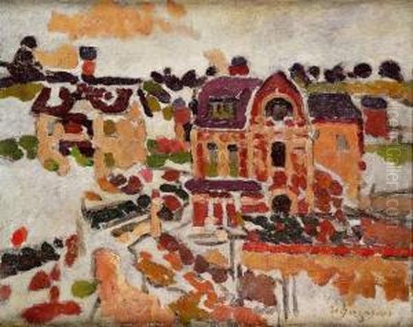 Jour De Neige, Environs De Rouen, Circa 1910 - view 1