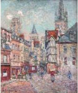 Rouen, Rue De L'epicerie by Leon Suzanne