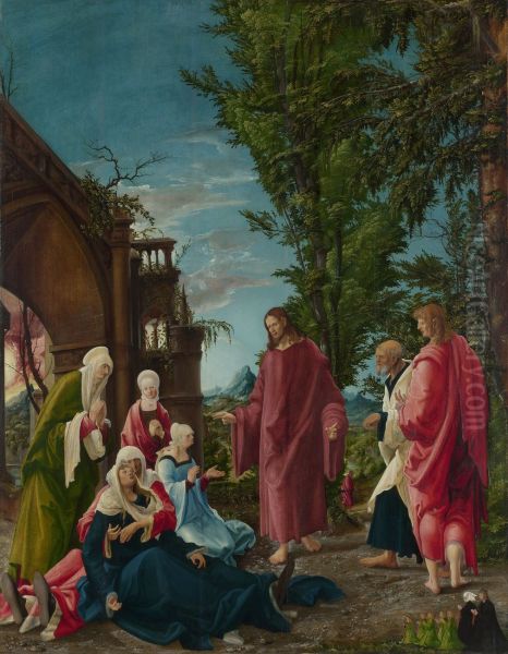 Christ Taking Leave of His Mother 1520 by Albrecht Altdorfer