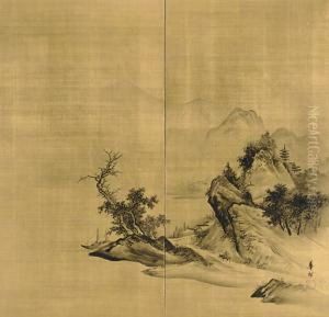 Ox Herder Returning To Fishing Village by Kason Suzuki