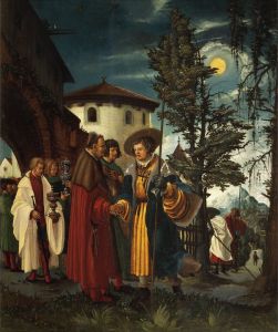 St Florian Taking Leave of the Monastery 1530 by Albrecht Altdorfer