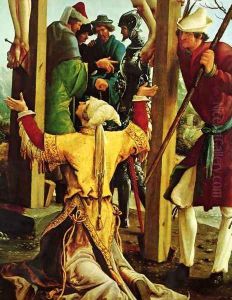 Crucifixion, detail (Sebastian altar of the Augustinian Monastery men's choir of St. Florian near Linz) by Albrecht Altdorfer