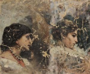 Due Figure Femminili (popolane) by Pavel Alexandrovich Svedomskij