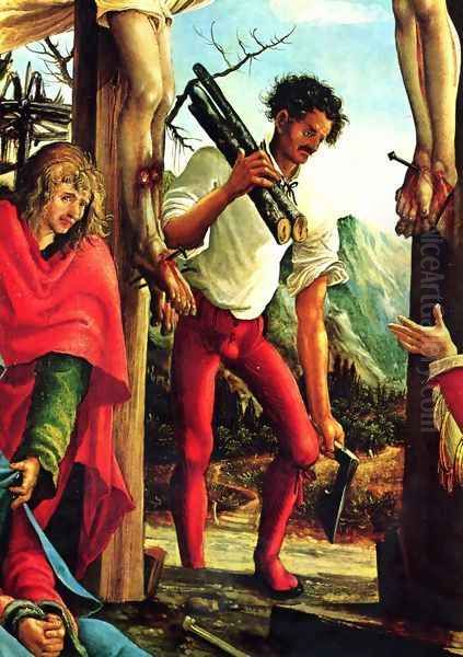 Crucifixion, detail (Sebastian altar of the Augustinian Monastery men's choir of St. Florian near Linz) 2 - view 1