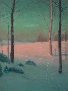 Winter Landscape by Svend Rasmussen Svendsen