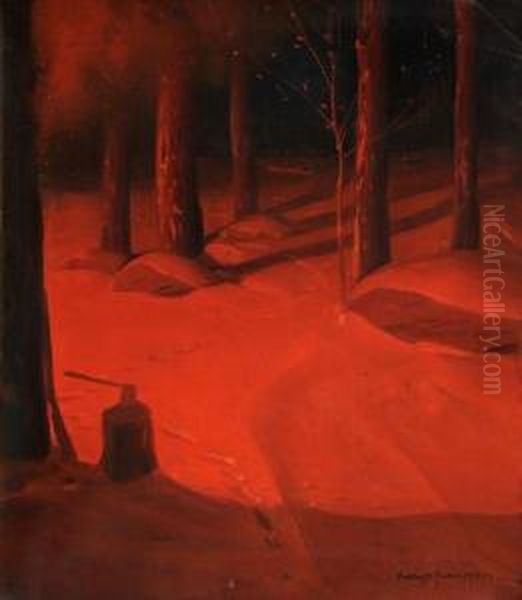 Winter Nocturne By Firelight - view 1