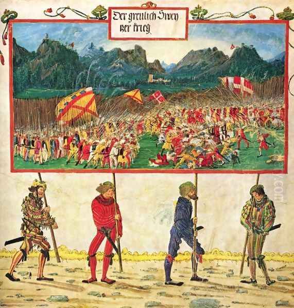 Emperor Maximilian triumph, The Swiss war - view 1