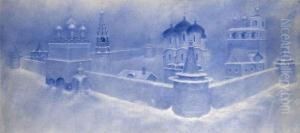 Village By Moonlight
