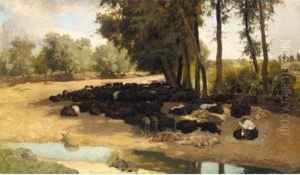 Resting In The Mid-day Heat by Sergei Ivanovitch Svetoslavsky