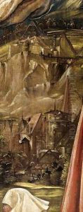 Christ on the Cross between Mary and St John (detail) by Albrecht Altdorfer