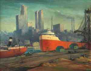 Industrial Harbor Scene
