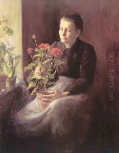 Woman with Geraniums