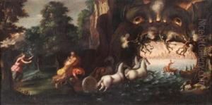Umkreis Der Raubder Proserpina by Jakob Isaaksz Swanenburgh
