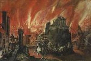 The Fall Of Troy by Willemsaaksz. I Swanenburgh