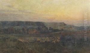 Shepherd's Cottage, Firle, 'and Now Wind Homeward In The Dyinglight by Harold Swanwick